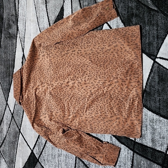 MITTOSHOP LEOPARD PRINT CORDUROY SNAP-BUTTON JACKET - Picture 11 of 14